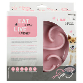 Abbildung Eat Slow Live Longer Anti-Schlingnapf rosa