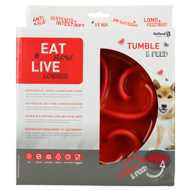 Abbildung Eat Slow Live Longer Anti-Schlingnapf rot