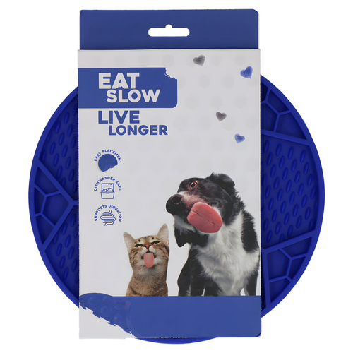 weitere Abbildung Eat Slow Live Longer Leckmatte Fuball blau