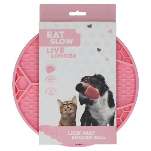 weitere Abbildung Eat Slow Live Longer Leckmatte Fuball rosa