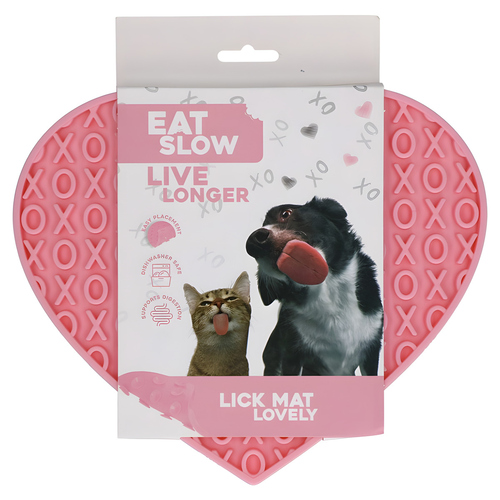 weitere Abbildung Eat Slow Live Longer Leckmatte Herz rosa