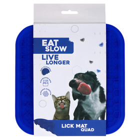 Abbildung Eat Slow Live Longer Leckmatte Quartett blau