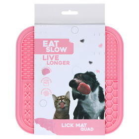 Abbildung Eat Slow Live Longer Leckmatte Quartett rosa