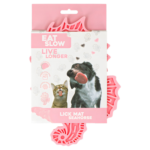 weitere Abbildung Eat Slow Live Longer Leckmatte Seepferd rosa