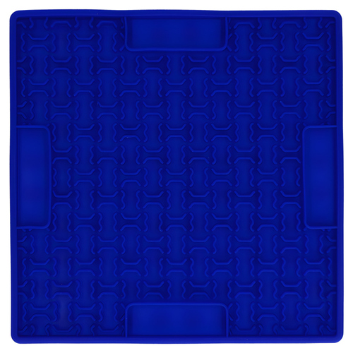 weitere Abbildung Eat Slow Live Longer Leckmatte mit Knochen blau