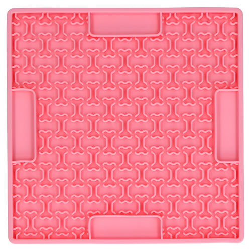weitere Abbildung Eat Slow Live Longer Leckmatte mit Knochen rosa