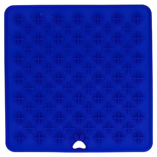 weitere Abbildung Eat Slow Live Longer Leckmatte mit Kreuzen blau