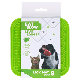 Abbildung Eat Slow Live Longer Leckmatte mit Noppen und Waben grn