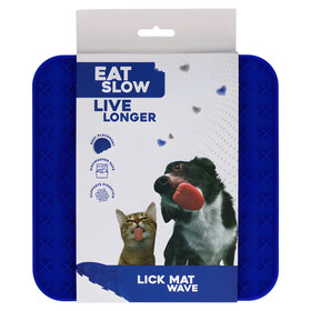 Abbildung Eat Slow Live Longer Leckmatte mit Welle blau