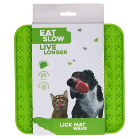 Abbildung Eat Slow Live Longer Leckmatte mit Welle grn