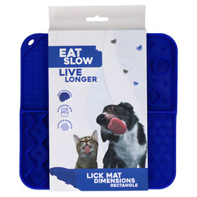 Abbildung Eat Slow Live Longer Leckmatte mit tiefen Fchern blau