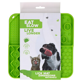 Abbildung Eat Slow Live Longer Leckmatte mit tiefen Fchern grn