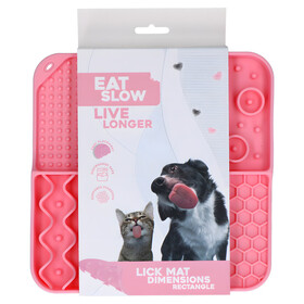Abbildung Eat Slow Live Longer Leckmatte mit tiefen Fchern rosa