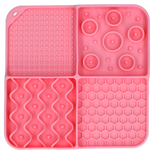weitere Abbildung Eat Slow Live Longer Leckmatte mit tiefen Fchern rosa