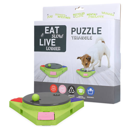 Eat Slow Live Longer Puzzle Triangel