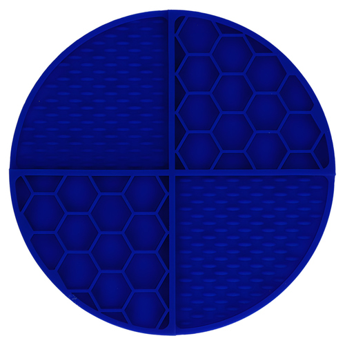 weitere Abbildung Eat Slow Live Longer runde Leckmatte mit tiefen Fchern blau