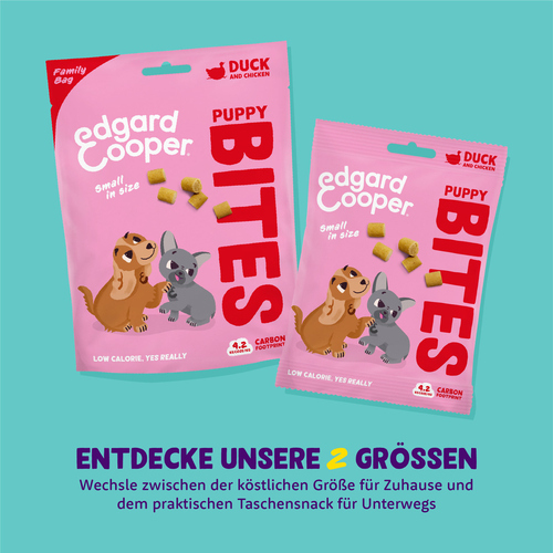 weitere Abbildung Edgard Cooper Bites Puppy Ente und Huhn Family Pack 120 g