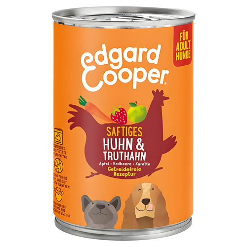 Edgard Cooper Huhn + Truthahn mit Apfel 800 g