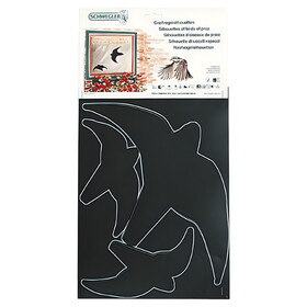 Abbildung Erdtmanns Greifvogel-Silhouette schwarz