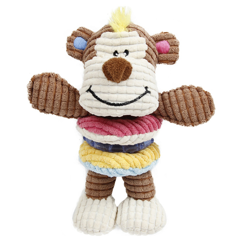 Europet Bernina Hundespielzeug Monkey Squeaker & TPR Ring