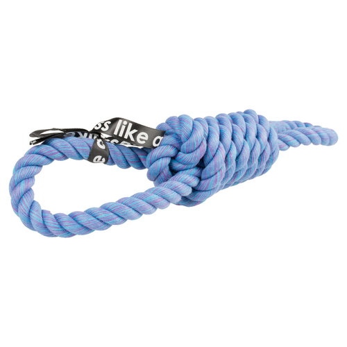 Europet Bernina Hundespielzeug Spielseil mit 2 Schlaufen "tug life" blau