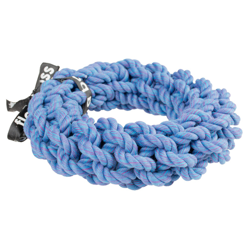 Europet Bernina Hundespielzeug geflochtener Ring "da-chain" blau, Maße: 18 x 18 x 4 cm