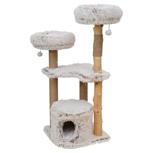 Europet Bernina Kratzbaum Marseille beige | Naturholz & Plsch