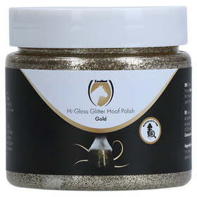 Abbildung Excellent Horse Hi Gloss Glitter Huflack gold 150 ml