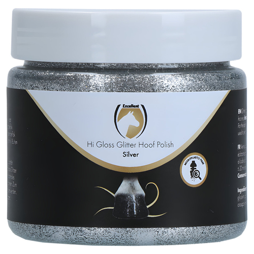 Excellent Horse Hi Gloss Glitter Huflack silber 150 ml