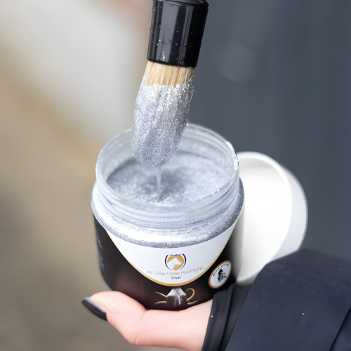 weitere Abbildung Excellent Horse Hi Gloss Glitter Huflack silber 150 ml