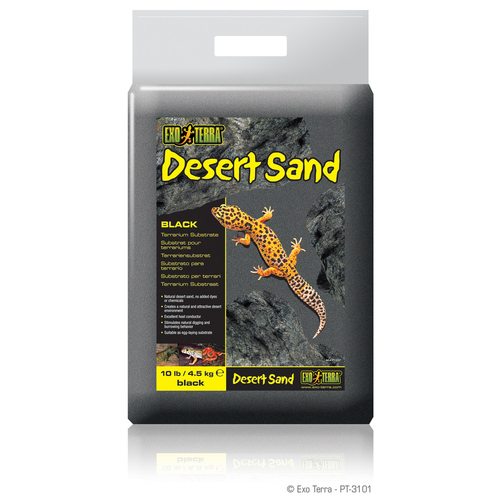 Exo Terra Desert Sand - natürlicher Wüstensand, schwarz, 4,5 kg