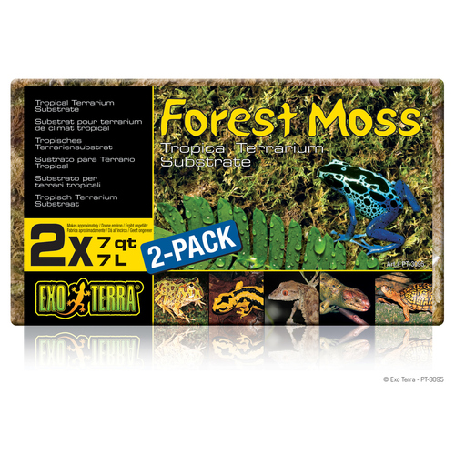 Exo Terra Forest Moss - tropisches Terrarium-Substrat (Waldmoos) - 2er Pack / 2x7 l