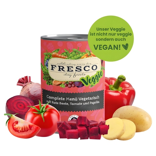 FRESCO Complete-Menü Vegetarisch mit Rote Beete, Tomate und Paprika 400 g - 12 Stück
