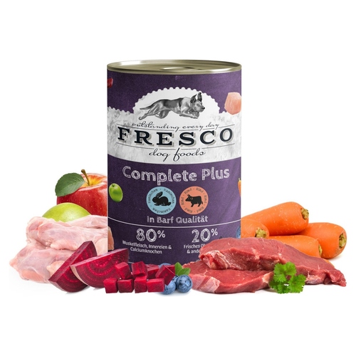 FRESCO Complete Plus Kaninchen mit Rind 400 g - 12 Stück