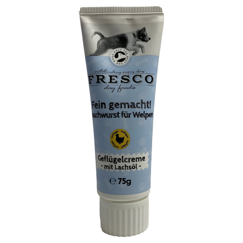 FRESCO Fein gemacht! Geflügelcreme für Welpen mit Lachsöl 75 g