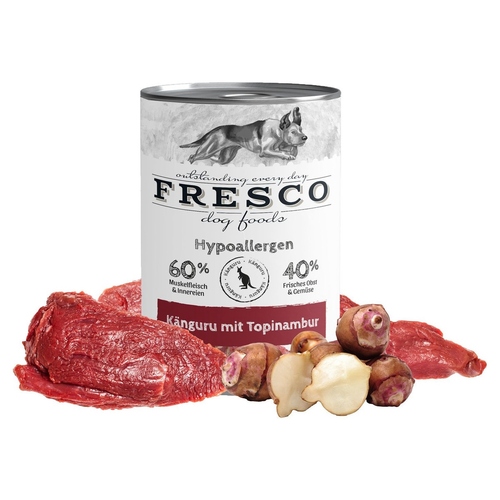 FRESCO Hypoallergen-Menü Känguru mit Topinambur 400 g - 12 Stück