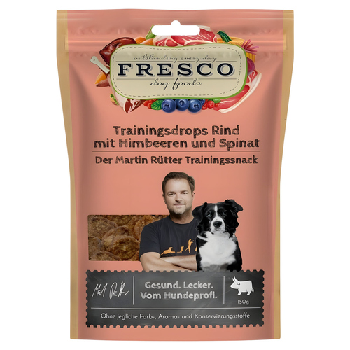 FRESCO Martin Rütter Trainingsdrops Rind mit Himbeeren und Spinat 150 g