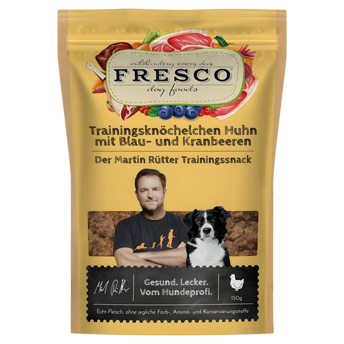 FRESCO Martin Rütter Trainingsknöchelchen Huhn mit Blaubeeren und Kranbeeren 150 g