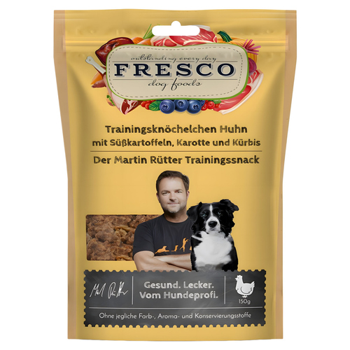 FRESCO Martin Rütter Trainingsknöchelchen Huhn mit Süßkartoffeln, Karotte und Kürbis 150 g