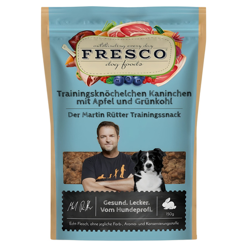 FRESCO Martin Rütter Trainingsknöchelchen Kaninchen mit Apfel und Grünkohl 150 g