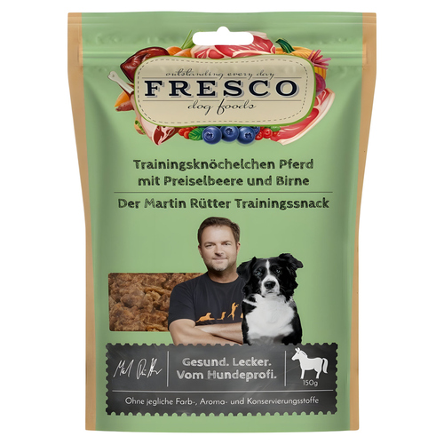 FRESCO Martin Rütter Trainingsknöchelchen Pferd mit Preiselbeeren und Birne 150 g