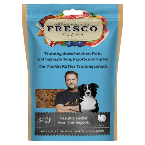 FRESCO Martin Rütter Trainingsknöchelchen Pute mit Kürbis, Karotte und Süßkartoffel 150 g