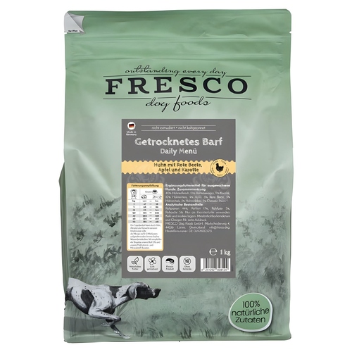 FRESCO TrockenBarf Daily-Menü Huhn mit Rote Beete, Apfel und Karotte 1 kg