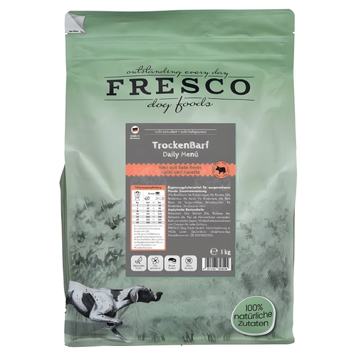 FRESCO TrockenBarf Daily-Menü Rind mit Rote Beete, Apfel und Karotte 1 kg