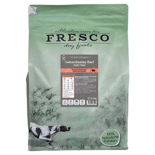 FRESCO TrockenBarf Daily-Menü Rind mit Rote Beete, Apfel und Karotte 2,5 kg