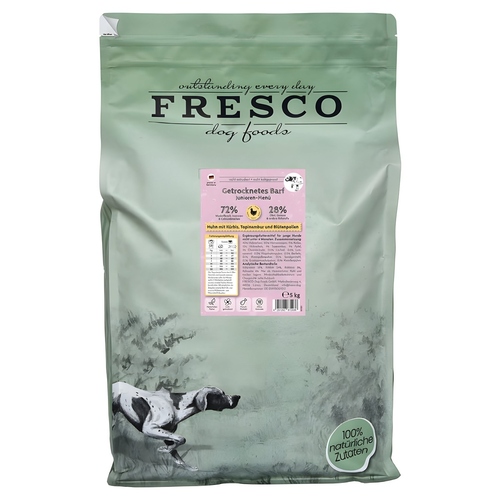 FRESCO TrockenBarf Junioren-Menü Huhn mit Kürbis, Topinambur und Blütenpollen 5 kg