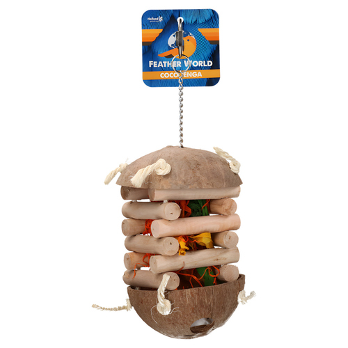 Feather World Tier-Intelligenzspielzeug Coco Jenga