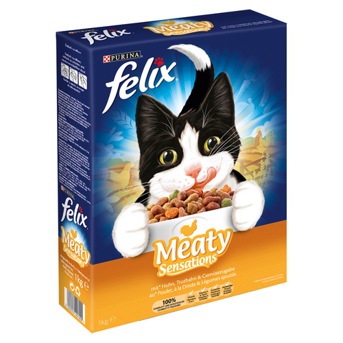 Felix Meaty Sensations mit Huhn, Truthahn & Gemüse 1 kg
