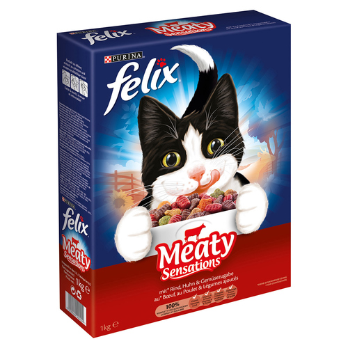 Felix Meaty Sensations mit Rind, Huhn & Gemüse 1 kg