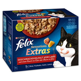 Abbildung Felix Multipack Sensations Extras Geschmacksvielfalt vom Land mit Gemse 12 x 85 g